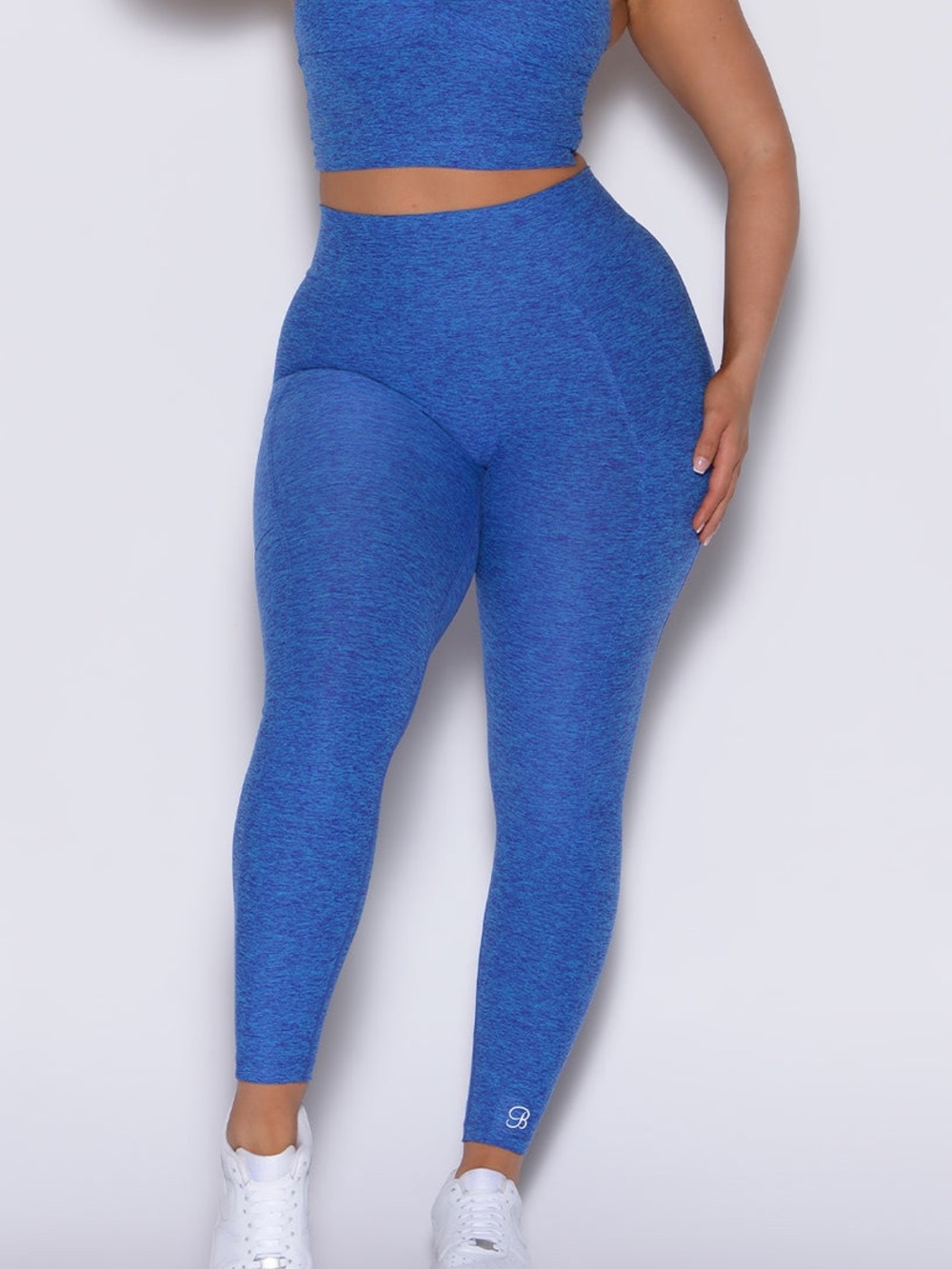 LIKE NEW Bombshell Sportswear Blue V Back Leggings